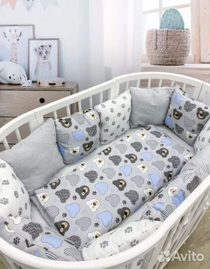 Бортики в детскую кроватку для новорожденных