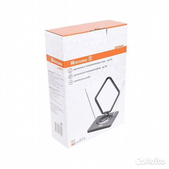 Антенна комнатная DVB-T2/ дмв+мв/ FM активная сигн