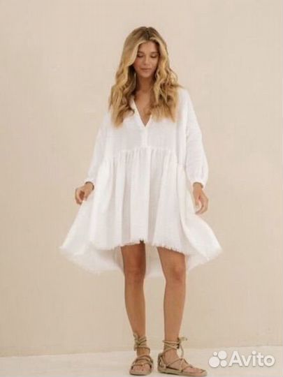 Платье country textile белое