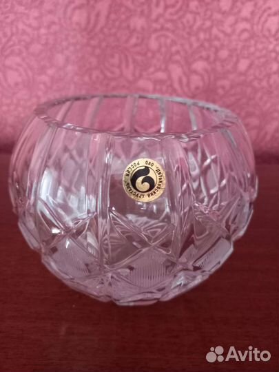 Хрустальная конфетница СССР дядьковский хрусталь