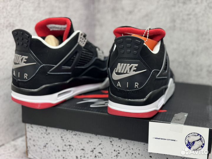 Кроссовки Nike air jordan 4 retro bred black