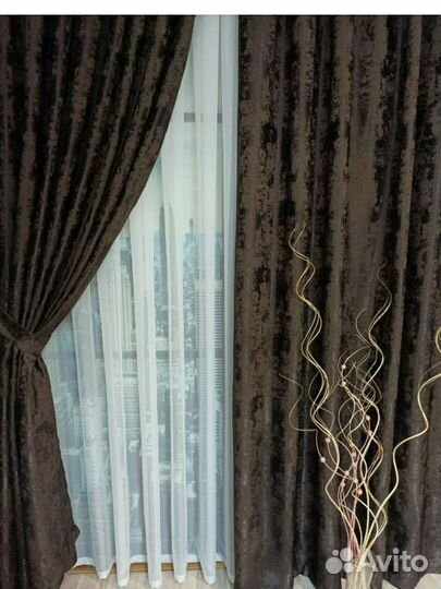 Новые шторы мрамор 2 шт разные цвета