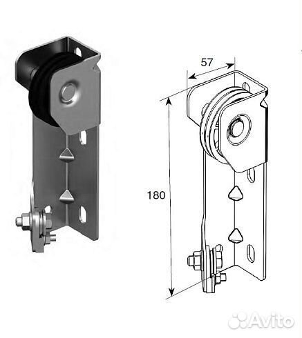 Кронштейн крепления двойного шкива DoorHan SPN0801