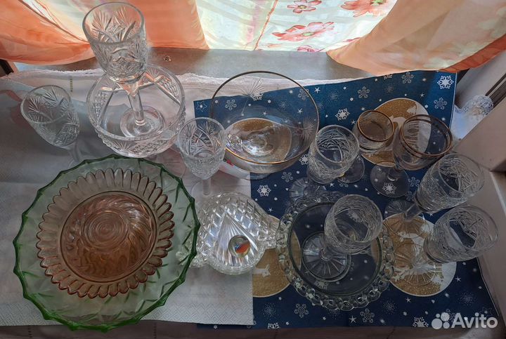 Салатник стекло хрусталь СССР