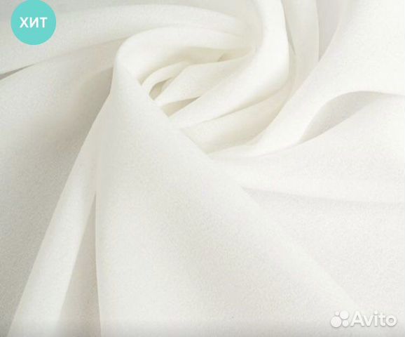 Креп шифон ткань молочный
