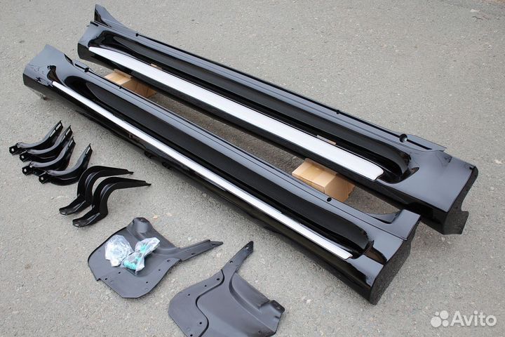 Prado 150 Пороги Металл внешние штатные A7ML7