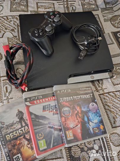 Sony PS3 slim прошитая с играми