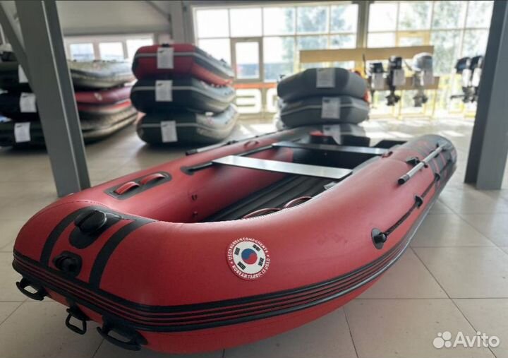 Лодка mishimo river JET430 под водомет красн/чёрн