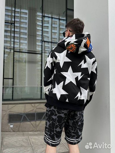 Зипка bape star Japan черная звезда бэйп кофт худи