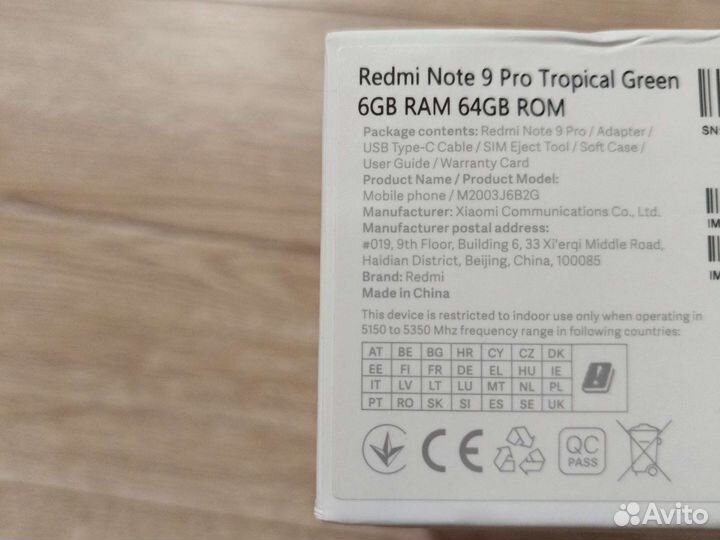 Xiaomi redmi note 9 pro 6/64