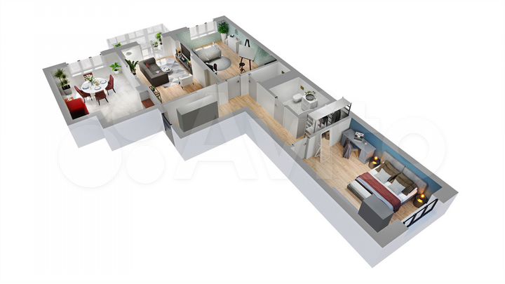 3-к. квартира, 90,1 м², 8/8 эт.