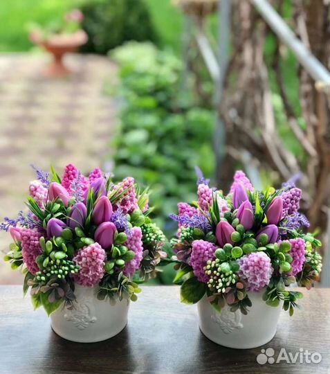 Весенние букеты из мыла