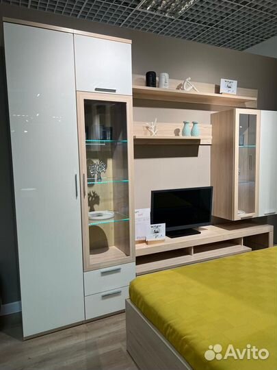 Стенка Гостиная Rimini Ice Шатура