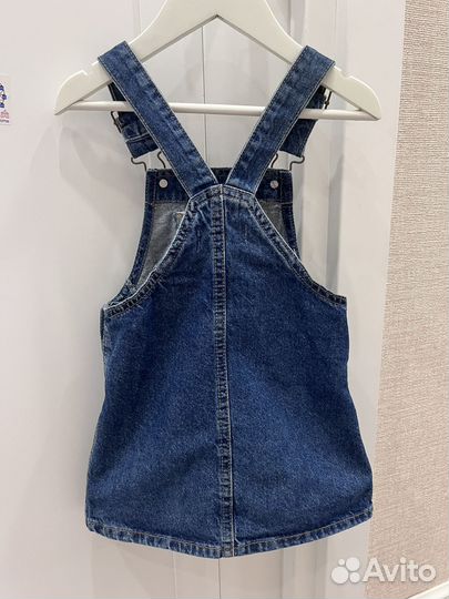 Джинсовый сарафан для девочки 98