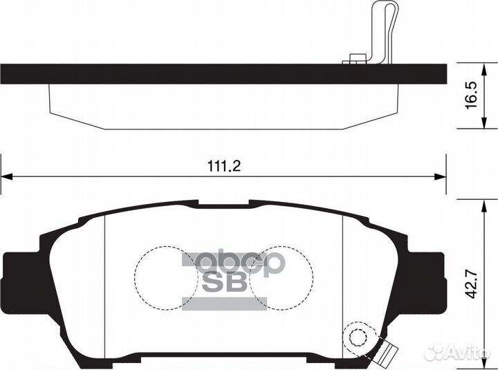 Колодки задние toyota avensis verso 01-11, estima
