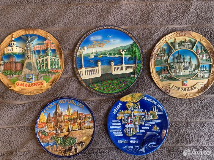 Сувенирные тарелки городов