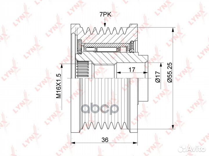 Муфта свободного хода nissan note/tiida 04- PA1