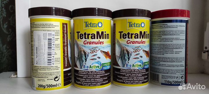 Корм для аквариумных рыб Tetra, трубки для сомов