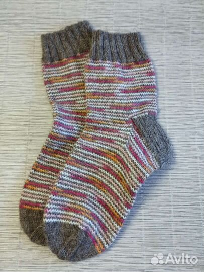 Носки шерстяные вязаные