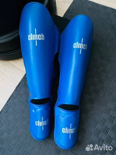 Защита Clinch Shin Instep Guard Kick синяя
