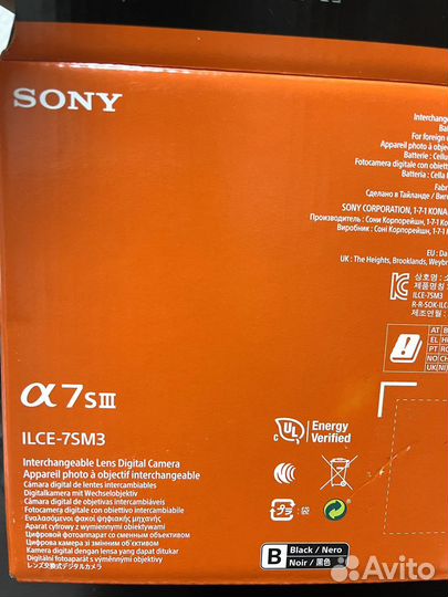 Sony A7S III (ilce-7SM3) Body Новый