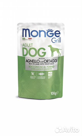 Влажный корм для собак monge