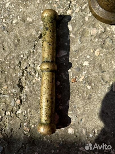 Медный таз и ступка с пестиком