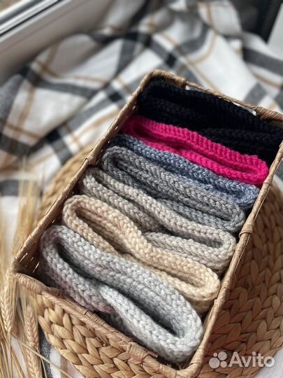 Повязка на голову вязаная