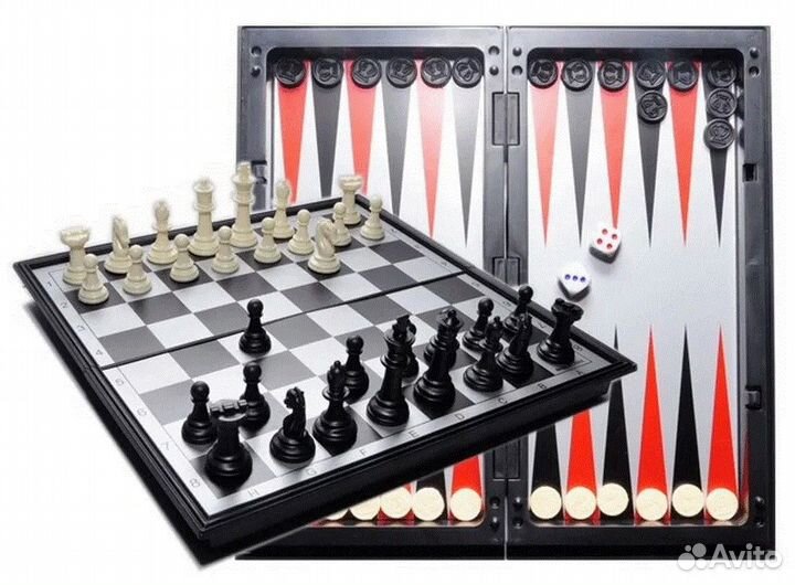 Дорожный набор игра 3 в 1 шашки, шахматы и нарды