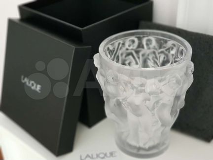 Lalique. Хрустальная ваза Вакханки, 14 см