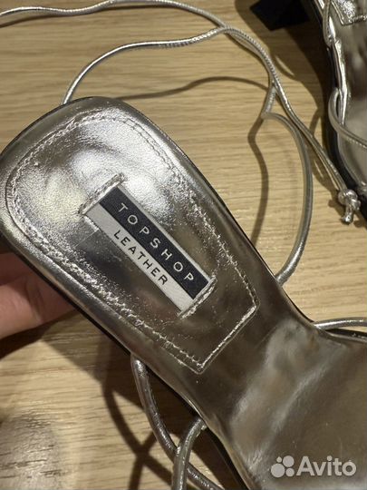 Босоножки серебро topshop 37 новые