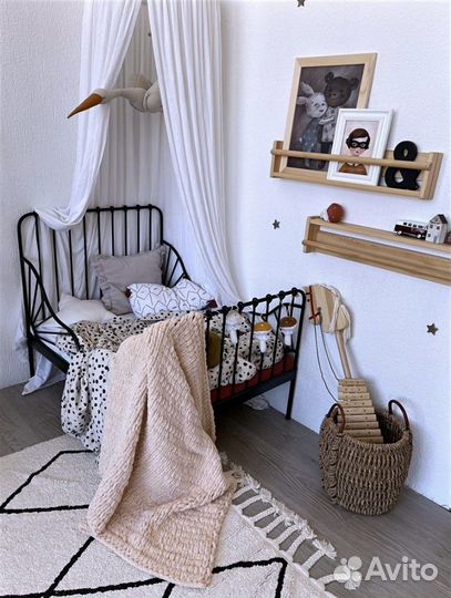 Плед детский вязаный плюшевый ручная работа