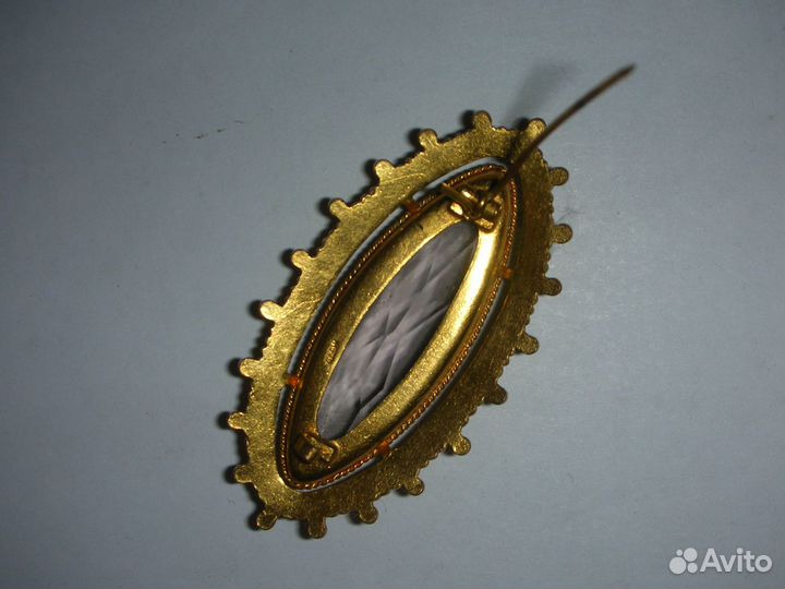 Брошь леденец, винтаж, латунь, СССР