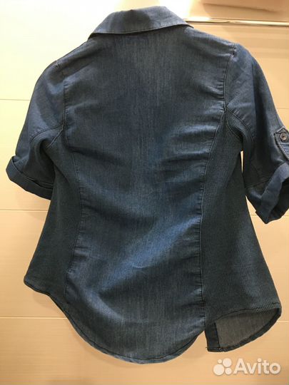 Джинсовая рубашка для девочки, р. 134