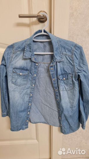 Джинсовая рубашка для девочки