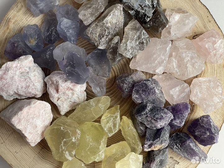 Цитрин Раухтопаз Розовый кварц необработанные