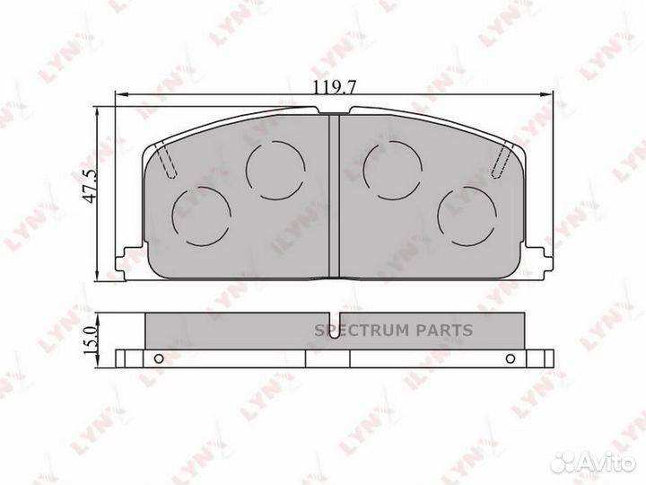 Lynxauto BD7533 Колодки тормозные дисковые перед