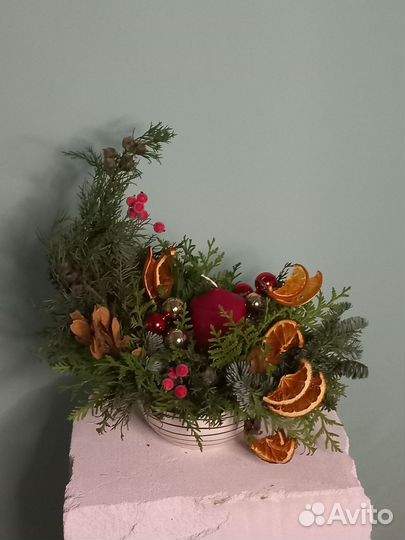 Новогодняя композиция на стол