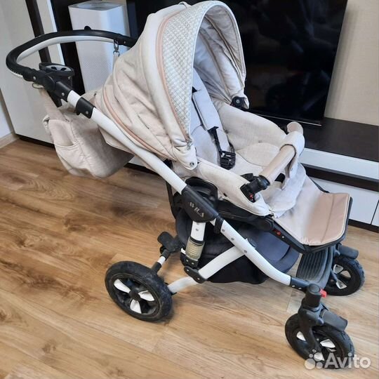 Коляска Adamex Avila (2 в 1), цвет: бежевый