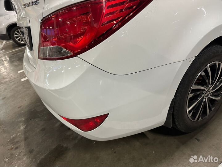 Бампер задний на hyundai solaris