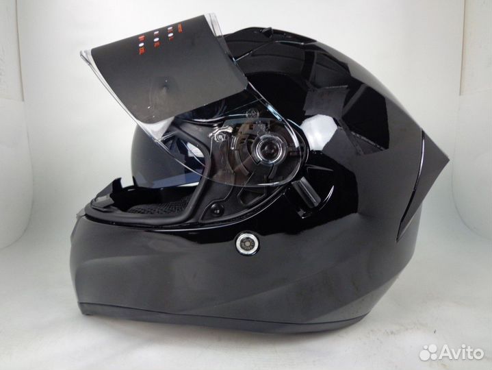 Шлем origine strada solid черный глянцевый (интегр