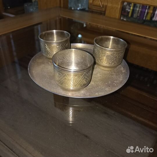 Набор рюмок мельхиор СССР