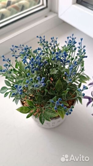 Искусственные цветы в горшках бу