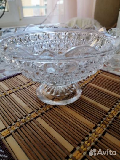 Ваза-конфетница хрусталь