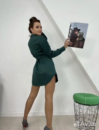 Платье замшевое 44