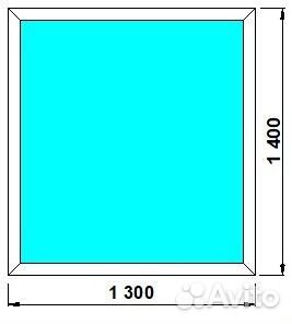 Окно панорамное (без открывания) 1,3х1,4м