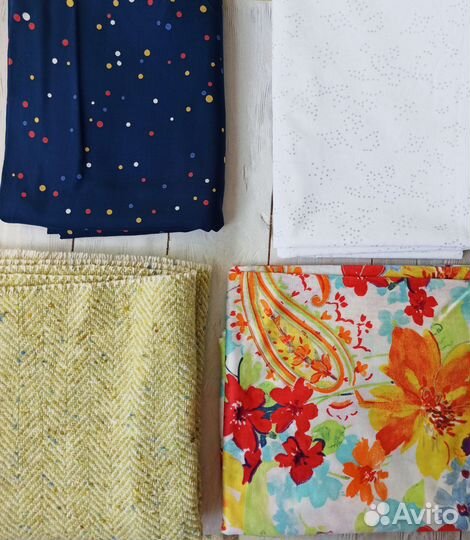 Отрезы тканей хлопок вискоза твид
