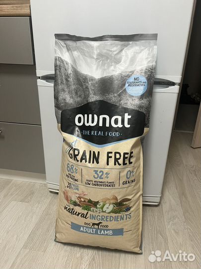 Корм для собак Ownat Gran Free Lamb 14 кг