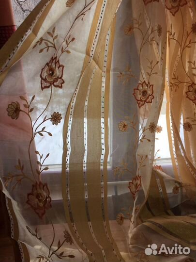 Шторы тюль 2 шт., в идеальном состоянии