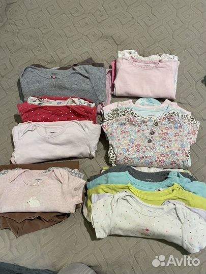 Боди, слипы, 0 до года next, carters, mothercare